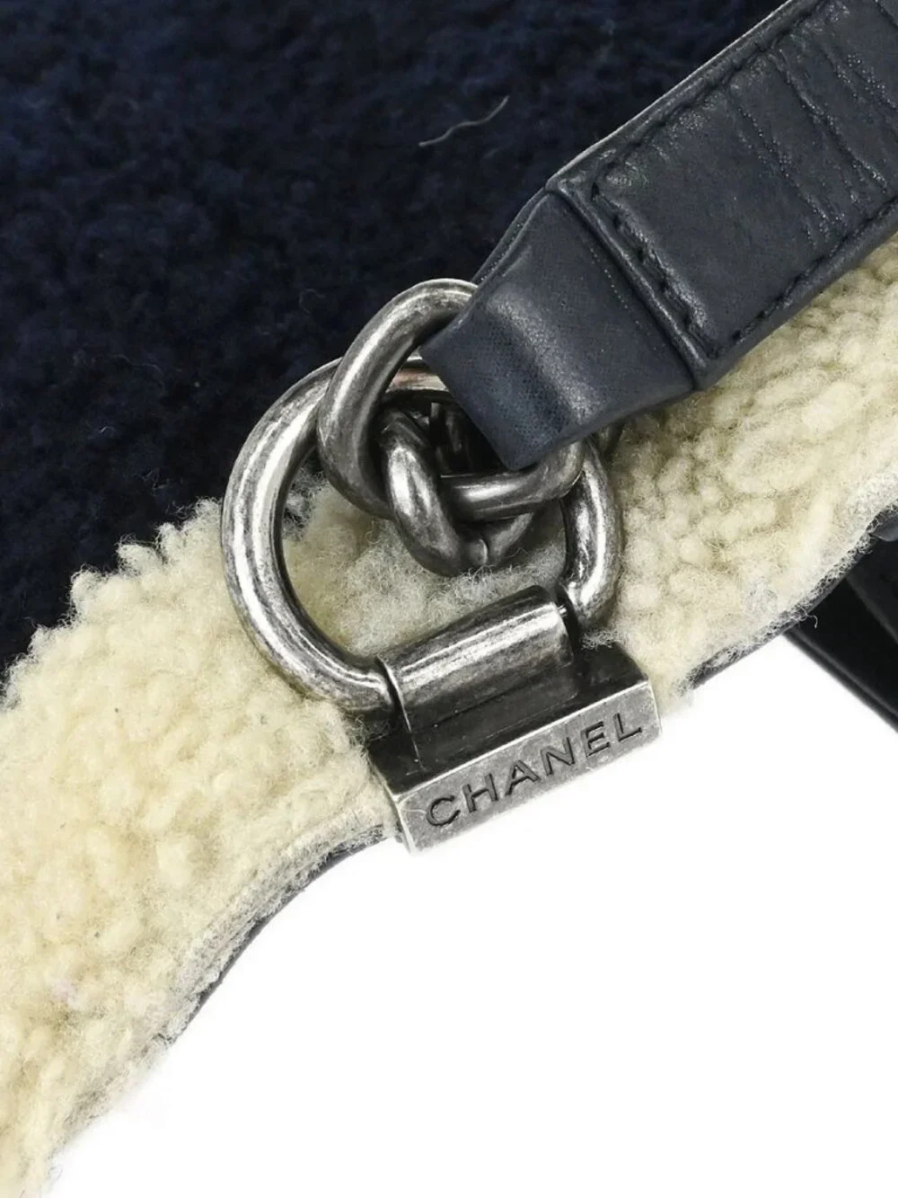 Boy Chanel Navy Shearling